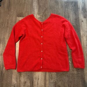 Sezane Red Cardigan